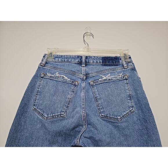 Abercrombie & Fitch 90s Relaxed High Rise Curve Love Womens 28 6S Medium Wash - Picture 11 of 13